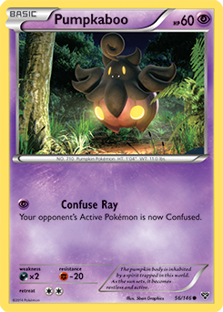 Common Pokémon card Pumpkaboo 56/146 from X&Y expansion