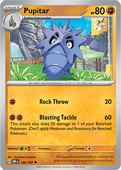 Pupitar 106/197 Pokémon card from Obsidian Flames for sale at best price
