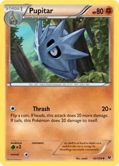 Pupitar 42/124 Pokémon card from Fates Collide for sale at best price