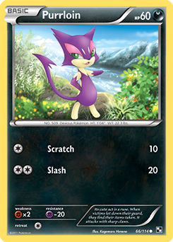 Purrloin 66/114 Pokémon card from Black & White for sale at best price