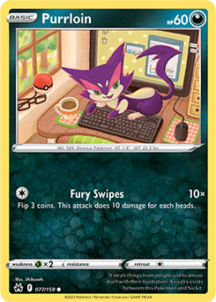 Purrloin 077/159 Pokémon card from Crown Zenith for sale at best price