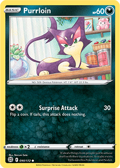Purrloin 090/172 Pokémon card from Brilliant Stars for sale at best price