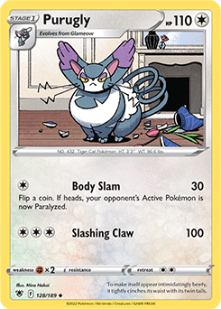 Purugly 128/189 Pokémon card from Astral Radiance for sale at best price