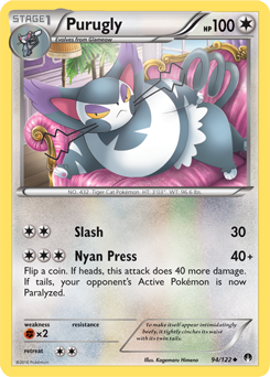 Purugly 94/122 Pokémon card from Breakpoint for sale at best price
