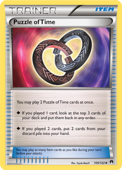 Uncommon Pokémon card Puzzle of Time 109/122 from Breakpoint expansion