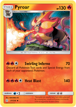 Pyroar 37/236 Pokémon card from Cosmic Eclipse for sale at best price