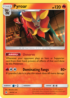 Pyroar 19/131 Pokémon card from Forbidden Light for sale at best price