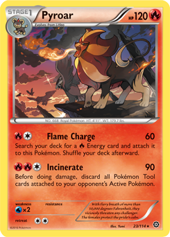 Pyroar 23/114 Pokémon card from Steam Siege for sale at best price