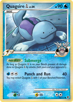 Quagsire 76/111 Pokémon card from Rising Rivals for sale at best price