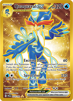 Hyper rare Pokémon card Quaquaval ex 273/193 from Paldea Evolved expansion