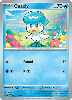 Quaxly 052/198 Pokémon card from Scarlet & Violet for sale at best price