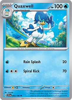 Uncommon Pokémon card Quaxwell 053/198 from Scarlet & Violet expansion