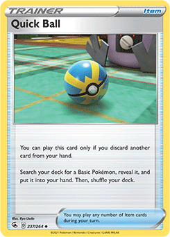 Uncommon Pokémon card Quick Ball 237/264 from Fusion Strike expansion