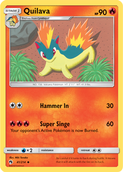 Quilava 41/214 Pokémon card from Lost Thunder for sale at best price