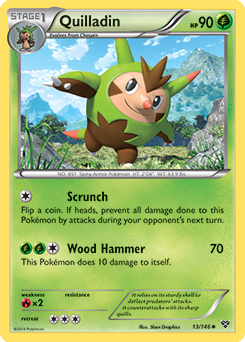 Uncommon Pokémon card Quilladin 13/146 from X&Y expansion