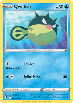 Qwilfish 60/264 Pokémon card from Fusion Strike for sale at best price