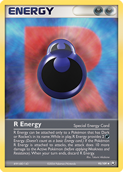 Carte Pokémon Peu commune R Energy 95/109 de la série Ex Team Rocket Returns