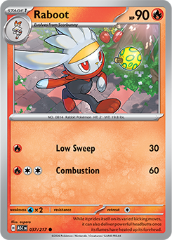 Raboot 37/217 Pokémon card from Ascended Heroes for sale at best price