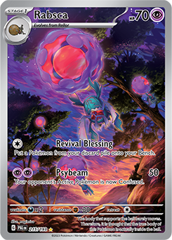 Illustration rare Pokémon card Rabsca 215/193 from Paldea Evolved expansion