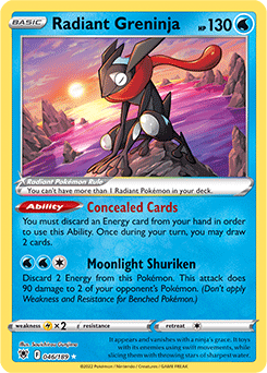 Radiant Greninja 046/189 Pokémon card from Astral Radiance for sale at best price