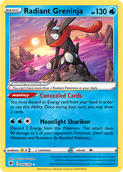 Shining Pokémon Pokémon card Radiant Greninja 046/189 from Astral Radiance expansion