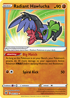 Radiant Hawlucha 081/189 Pokémon card from Astral Radiance for sale at best price