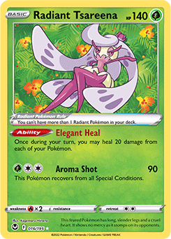 Radiant Tsareena 016/195 Pokémon card from Silver Tempest for sale at best price