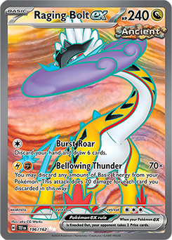 Raging Bolt ex 196/162 Pokémon card from Temporal Forces for sale at best price