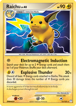 Raichu 15/123 Pokémon card from Mysterious Treasures for sale at best price