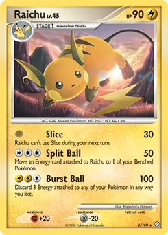 Raichu 8/100 Pokémon card from Stormfront for sale at best price