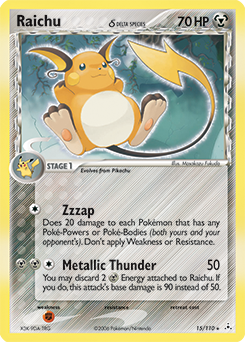 Raichu 15/110 Pokémon card from Ex Holon Phantoms for sale at best price