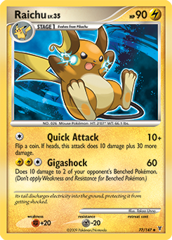 Raichu 77/147 Pokémon card from Supreme Victors for sale at best price