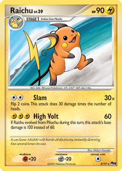 Carte Pokémon Raichu 3/17 de la série POP 9 en vente au meilleur prix