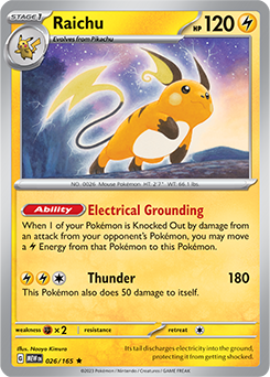 Raichu 26/165 Pokémon card from 151 for sale at best price