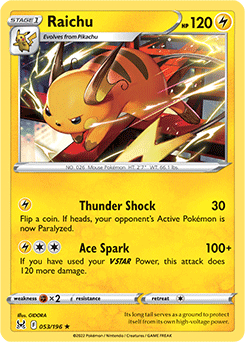 Raichu 053/196 Pokémon card from Lost Origin for sale at best price