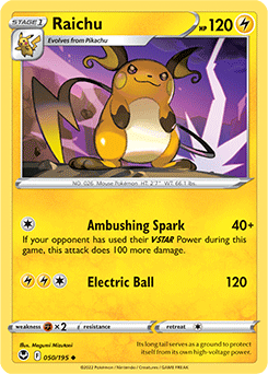 Raichu 050/195 Pokémon card from Silver Tempest for sale at best price