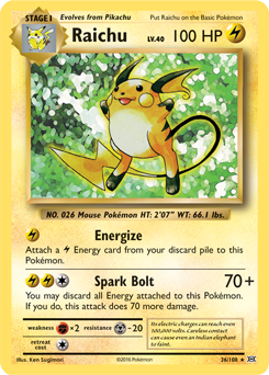 Raichu 36/108 Pokémon card from Evolutions for sale at best price
