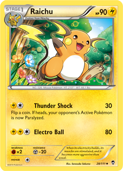 Raichu 28/111 Pokémon card from Furious Fists for sale at best price