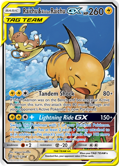 Raichu Alolan Raichu GX 221/236 Pokémon card from Unified Minds for sale at best price