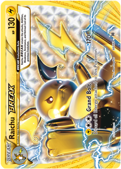 Turbo Pokémon card Raichu BREAK 50/162 from Breakthrough expansion