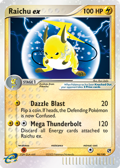 Carte Pokémon Raichu ex 98/100 de la série Ex Tempête de Sable en vente au meilleur prix