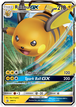 Raichu GX SM213 Pokémon card from Sun and Moon Promos for sale at best price