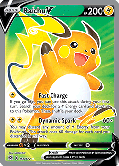 Raichu V 158/172 Pokémon card from Brilliant Stars for sale at best price