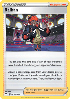 Raihan 152/203 Pokémon card from Evolving Skies for sale at best price