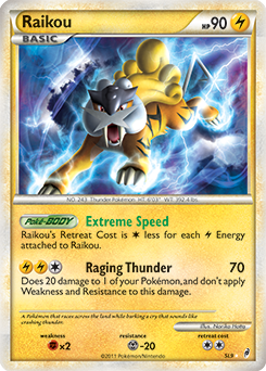 Shining Pokémon Pokémon card Raikou SL9 from Call of Legends expansion