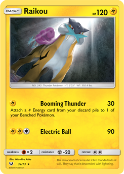 Raikou 32/73 Pokémon card from Shining Legends for sale at best price