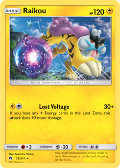 Raikou 79/214 Pokémon card from Lost Thunder for sale at best price