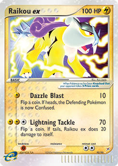 Carte Pokémon Raikou ex 92/95 de la série Ex Team Magma vs Team Aqua en vente au meilleur prix