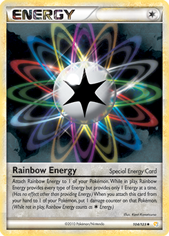 Rainbow Energy 104/123 Pokémon card from HeartGold SoulSilver for sale at best price