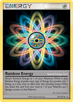 Common Pokémon card Rainbow Energy 121/127 from Platinuim expansion